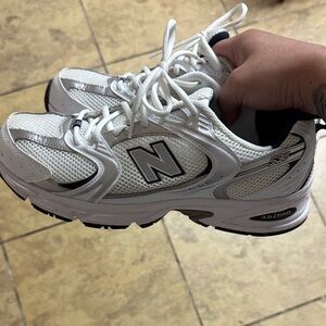 New Balance White and Black Men's Athletic Running Shoes
